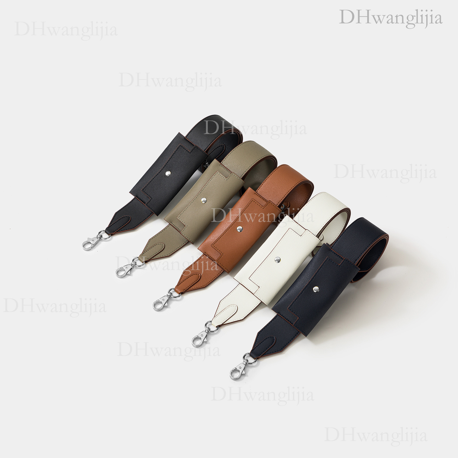 DH Luggage Accessories H Brand Kelly Bag Single Crossbody Wide Wind Solid Color Palm Print New Shoulder Strap