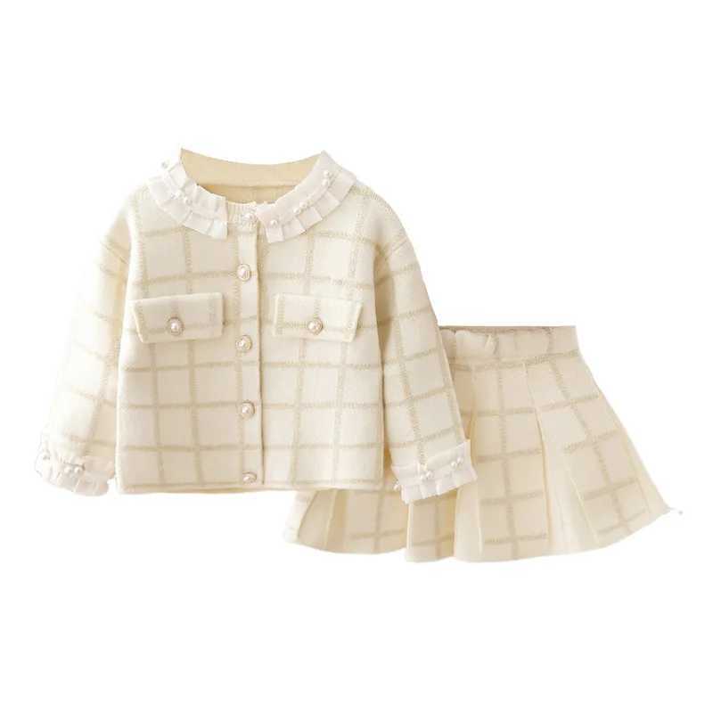 Girls Knitted Dresses Spring Autumn Children Woolen Jersey Sweaters Tops Skirts Princess Suit For Baby Party Outfits Kids 4 5Y L250926LSSA