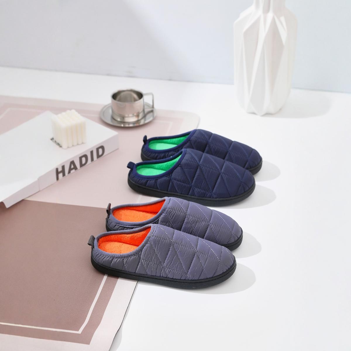 Home Cotton Slippers for Men Indoor Use Winter New Non-Slip Warm Thickened Sweat-Absorbing Silent Waterproof Soft Sole ddmymarket