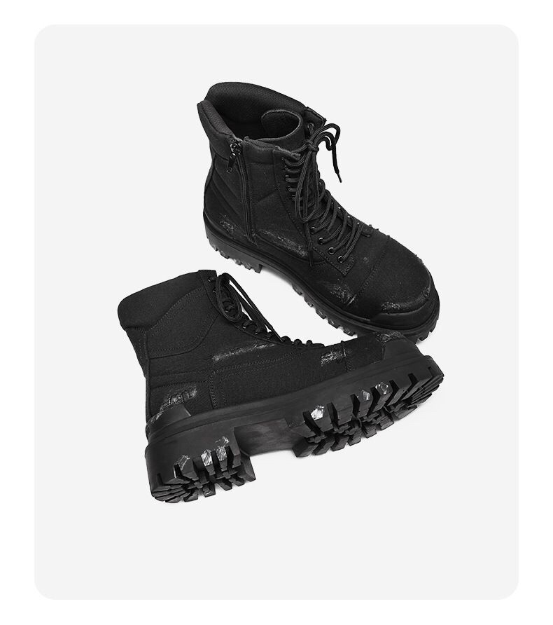 Elegant retro British workwear style men's Martin footwear - durable winter collection