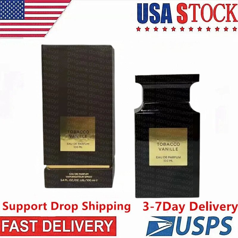 tobacco vanille cherry cologne perfume for mens women designer oud wood fragrance 100ml Eau de Parfum Long Lasting Good Smell US stock 3-5 days delivery drop shippingG