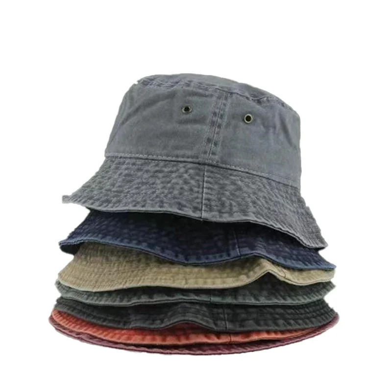 Fashion Washed Denim Hats Unisex Solid Vintag Summer Y2k Fisherman Cap Hat for Women Men Bucket Panama Hat Sun Protection 250919
