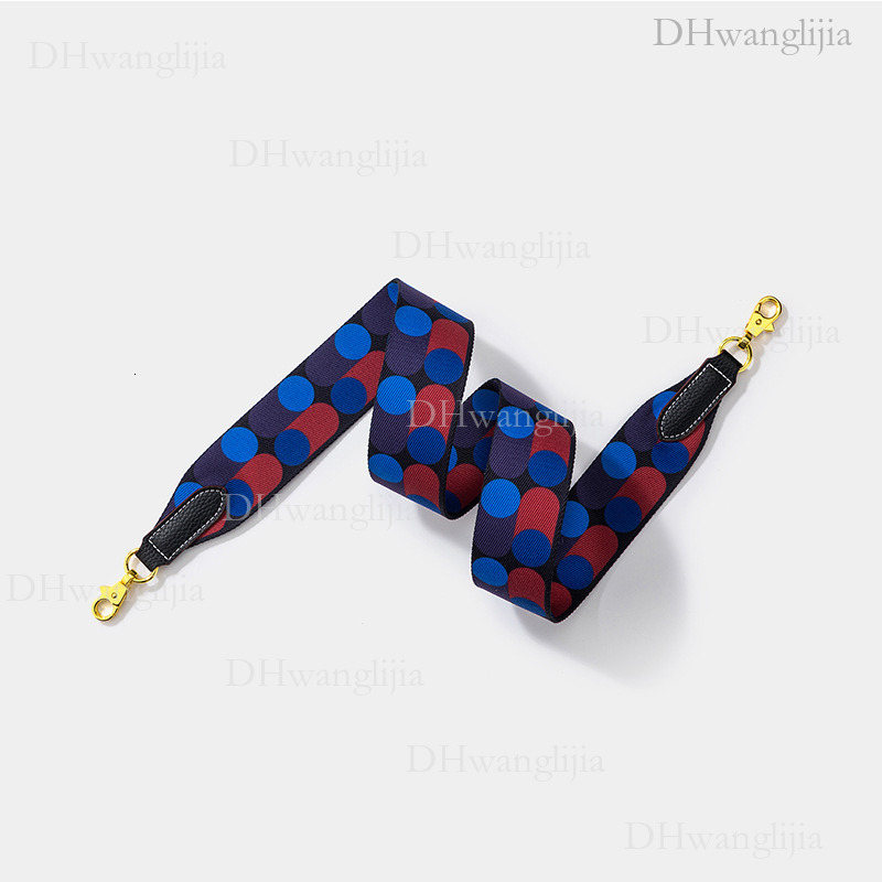 DH Luggage Accessories Women's Same Style Fashion Polka Dot Color-Block Webbing Wide Shoulder Kelly Evelyn Modified Bag Strap