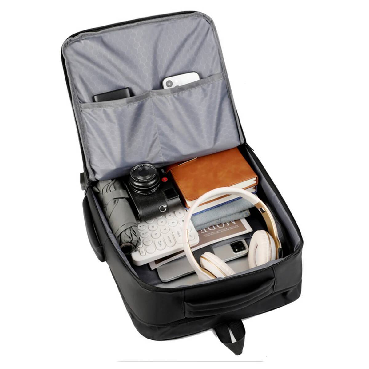 Scalable Professional Backpack System - External USB Access Multi-Compartment Oxford Design Ventilated Back Panel Travel Office high-quality