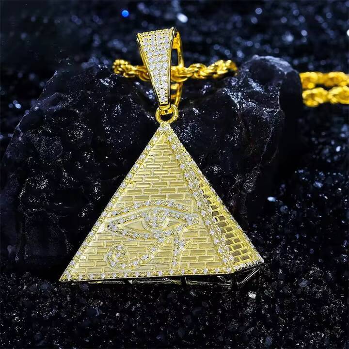 Micro Pave Vvs Moissanite Gra Certificated Iced Out Hip Hop Football Pendant