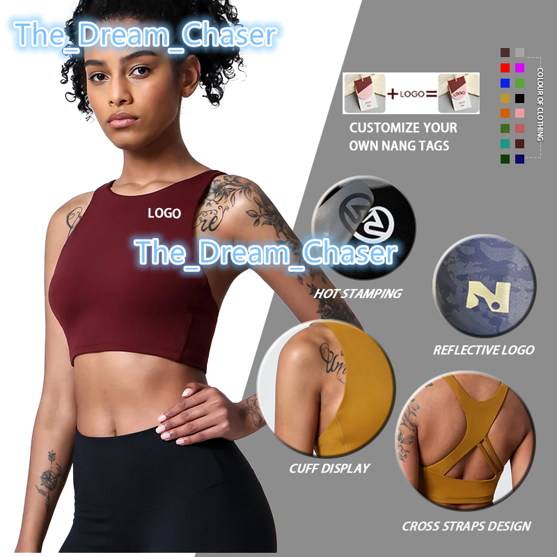 Wholesale Plus Size Sports Bra for Women CrissCross Back Padded Strappy Sports Bras High Support Yoga Bra with Removable Cups