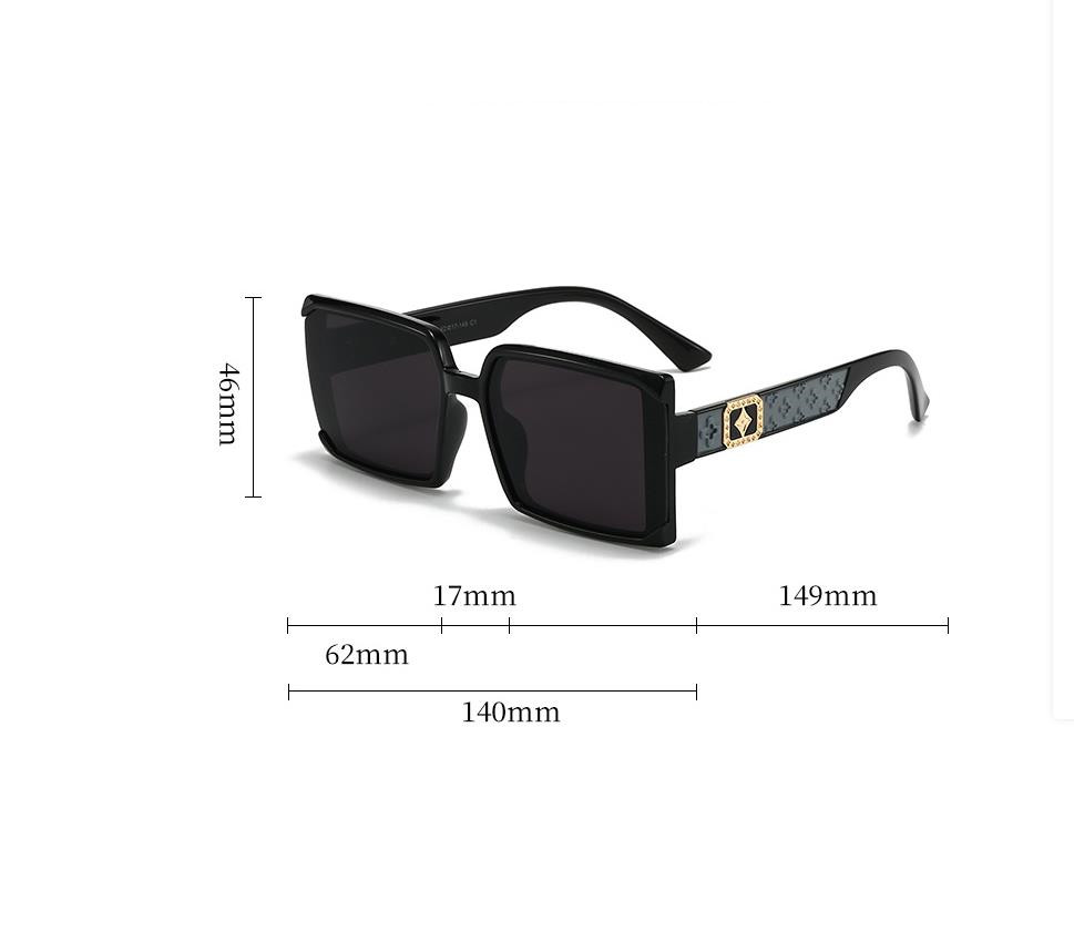 Designer Sunglasses For Men Women Luxury Polarized Oversized Sunglasses Fashion UV400 Protection Sunglasses Goggle Pilot PC Frame Square Eyewear P3088