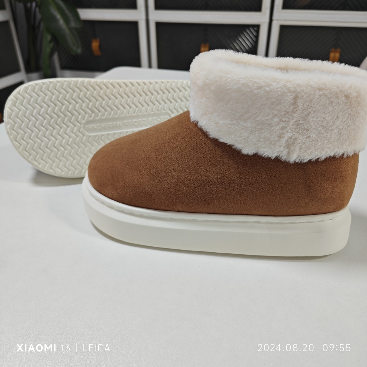 2023 Winter Fleece-Lined Shoes for Men, Thickened Warm High-Top Snow Boots, Large Cotton Round-Toe Men's Plus Size Loafers ddmymarket