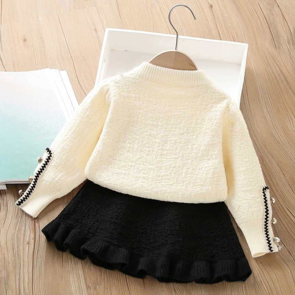 Girls Dress Clothes Sets Spring Autumn Children Woolen Jersey Sweaters Tops Skirts Princess Suit For Baby Dresses Outfits Kids 6 L250926XEQ8