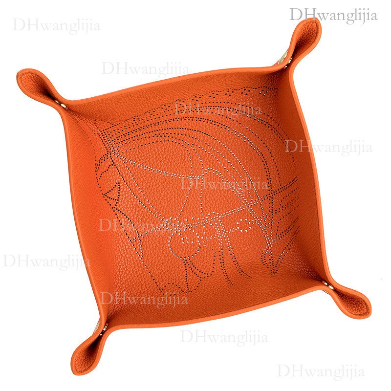DH Luggage Accessories DH Luggage Accessories Live Horse Head Hollow Texture Light Luxury Necklace Bracelet Jewelry Key Leather Storage Tray