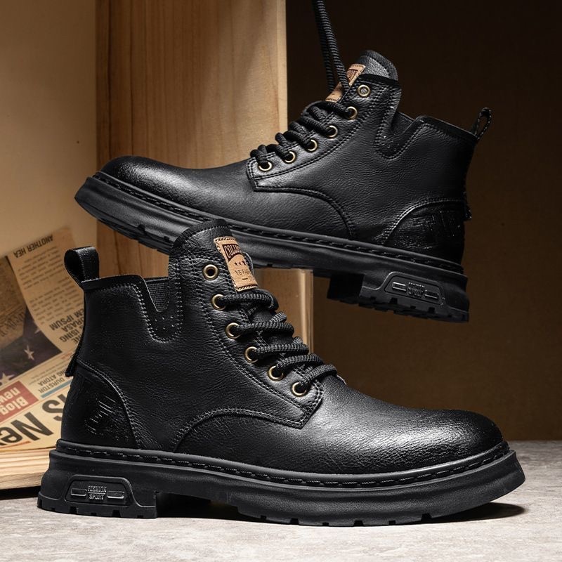 Martin Single Cotton Same Style Trendy Fashion British Work Boots Casual Large Size Korean Version Versatile Men's Shoes