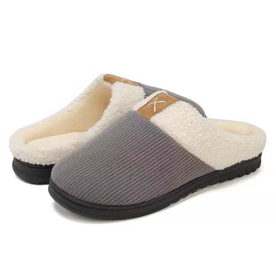 2021 Autumn Winter Flat Faux Fur One Size Shoes Skin Color Warm Home Cotton Slippers ddmymarket