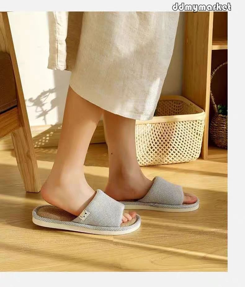 2023 Cationic Jute Spring Autumn Linen Slippers Japan and South Korea ddmymarket