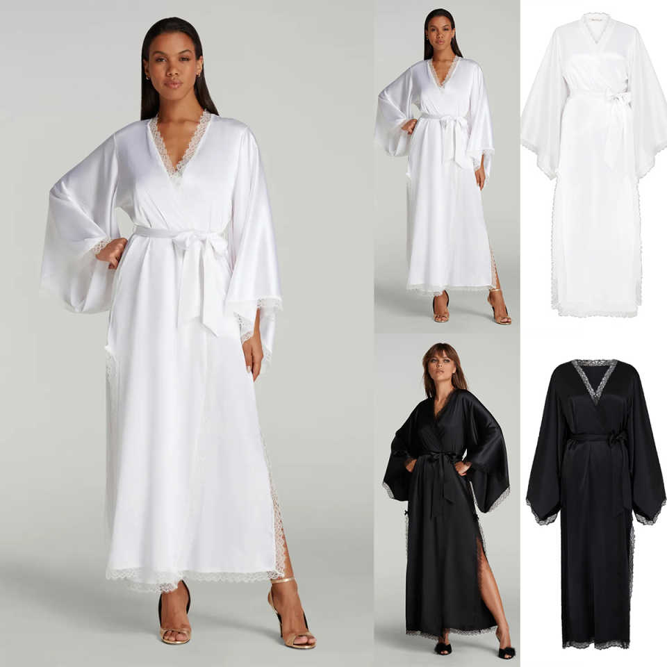 Elegant Women Nightgown Bride Wedding Robe Long sleeve Appliques Maternity Dressing Shower Gown for Photography Custom Made