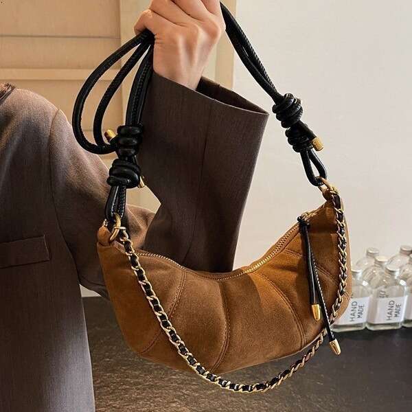 Designer Bags Frosted Small Half Moon Bag for Women 2025 Fashion Single Shoulder Crossbody Bag Versatile Dumpling Bag
