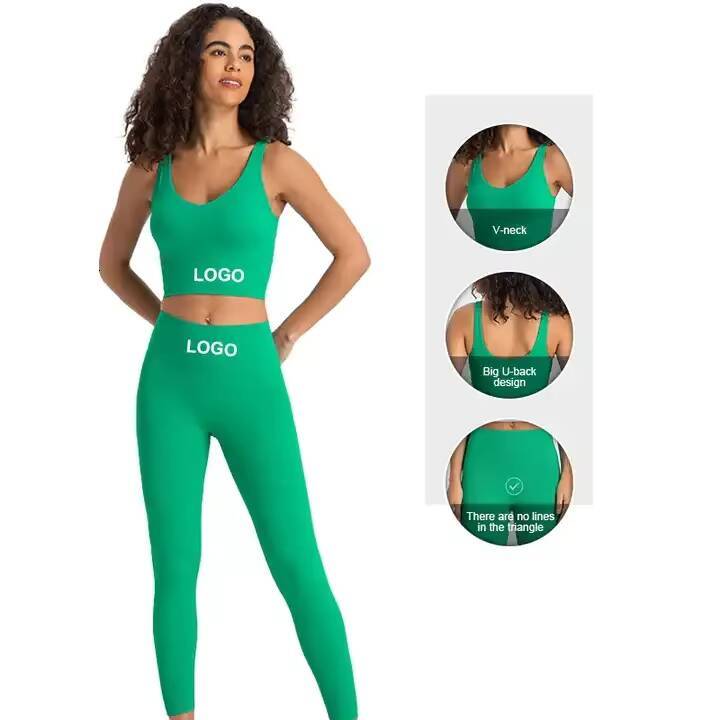 Plus Size Fitness Crop Top High Waist Yoga Pants Set No Front Line Fitness Sports Workout Active Wear Set Stretchy Gym Clothing