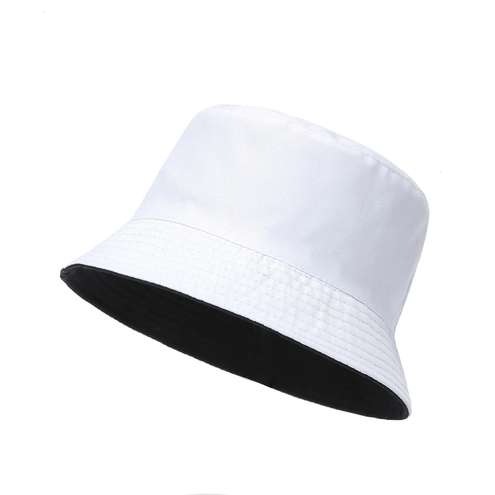 Doublesided Wearing Cap Solid Color Bucket Hat Men Women Sun Hat Reversible Fisherman Hat Summer Panama Cap Sun Fishing Gorros 250919