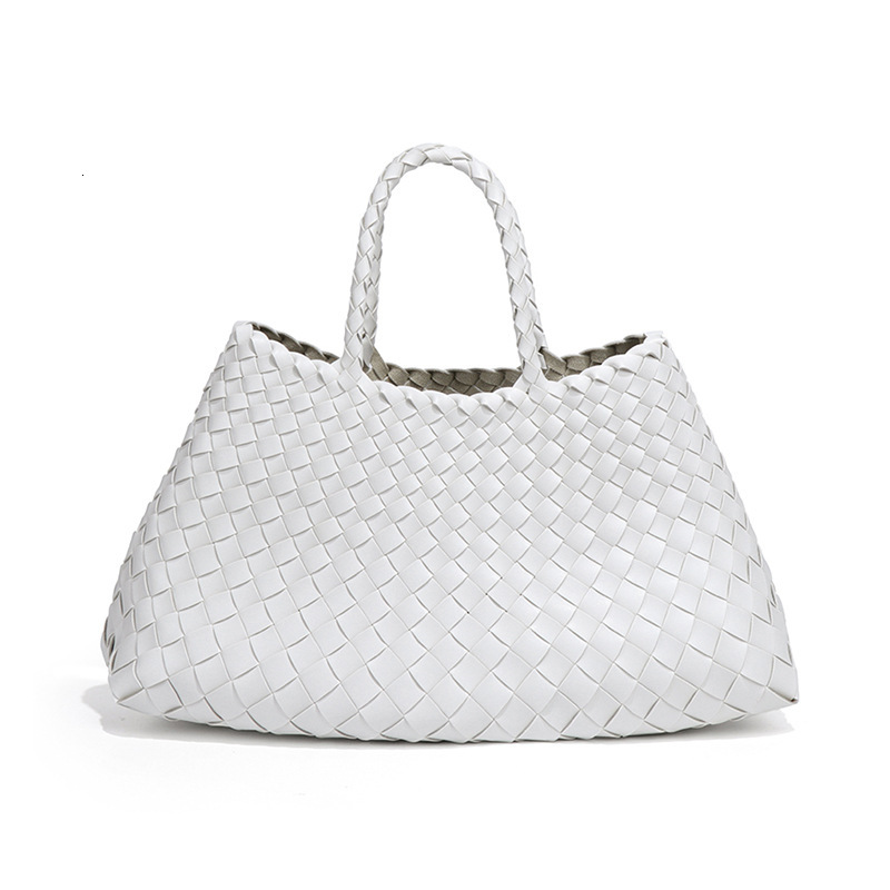 Sasa Style French Basket Handwoven Artistic Versatile High-end Handbag Soft Leather Women's Bag