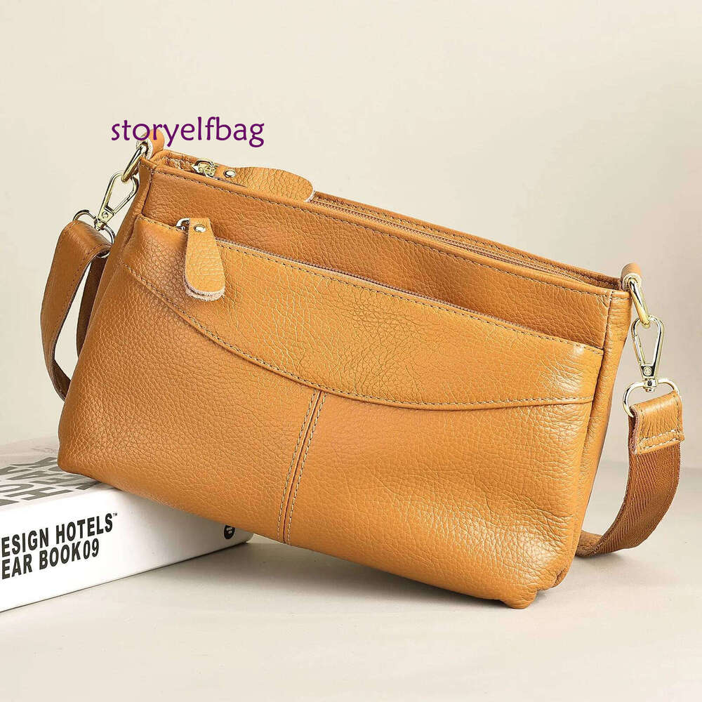 Genuine Leather Women's High Quality Women Crossbody Bag Trendy Designer Cowhide Female Shoulder Bags