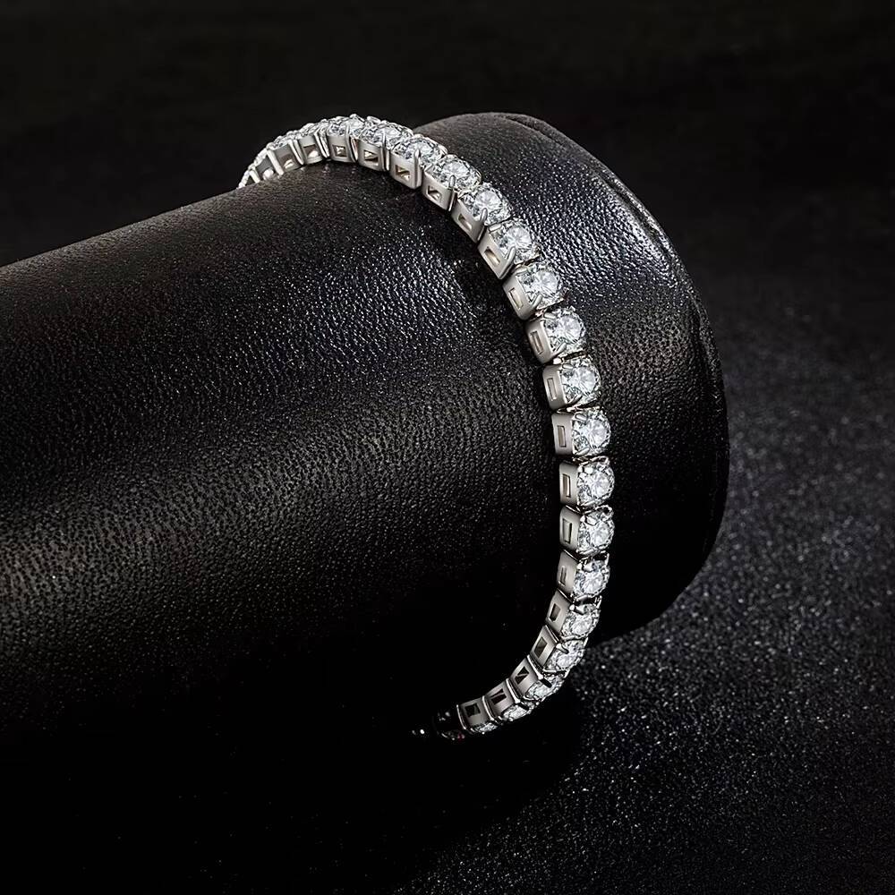 Luxury Custom Diamond Moissanite Zircon Bracelet Women Tennis Bracelet