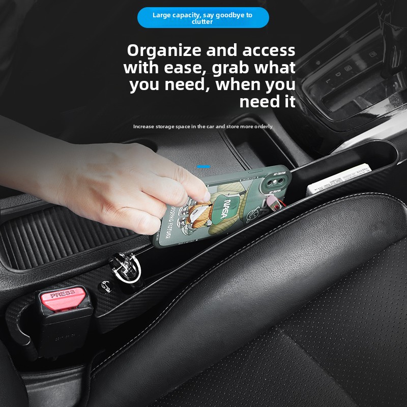 Car Seat Gap Filler Storage Box, TPE Material, Organize Phones & Cards, Eliminate Gaps, Upgrade Car Storage-NO09