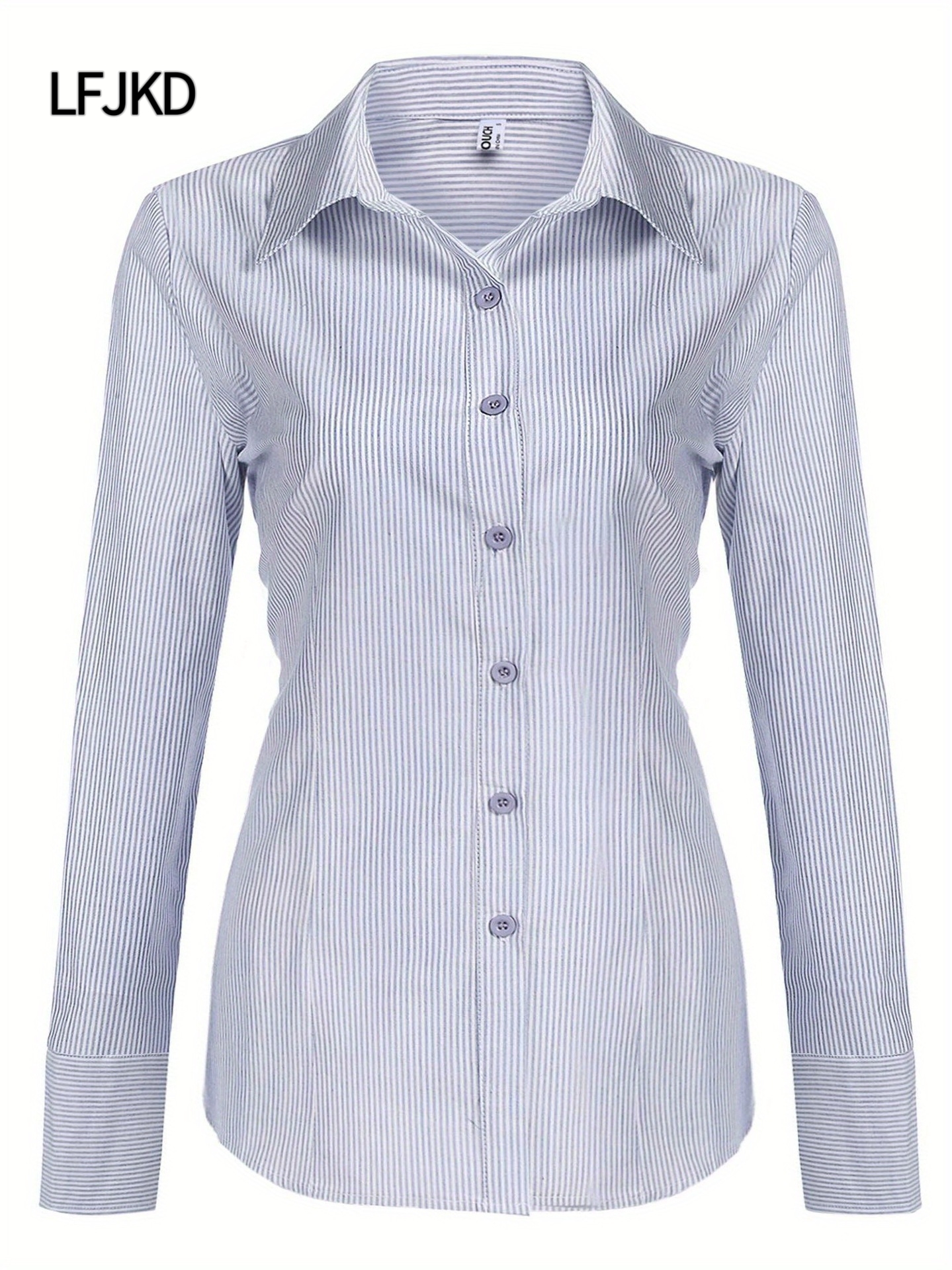 K2259 New European and American women's basic button-down shirt and slim dress cross-border delivery