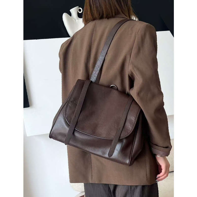 designer bag Luxury bag Genuine Leather New Top Layer Suede Cowhide Casual Backpack for Women Large Capacity Travel Bag