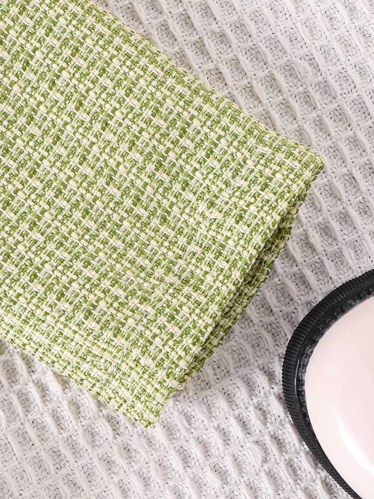 Prowow Children Winter Clothing Tweed Suit For Girls Lace Collar Green Coat and Bows Skirt 2pcs Girls Fashion Tweed Outfit Sets L25092699RU