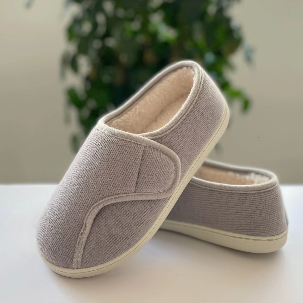 Adjustable Pregnant Women Elderly Home Indoor Outdoor Thick Sole Non-Slip Household Maternity Shoes Winter Closed Heel Postpartum Cotton Slippers ddmy