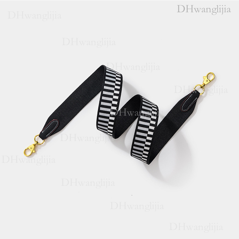 DH Luggage Accessories Horizontal Stripe Jacquard Wide Kelly Evelyn Bag Single Shoulder Crossbody Replacement Strap Adjustable Length