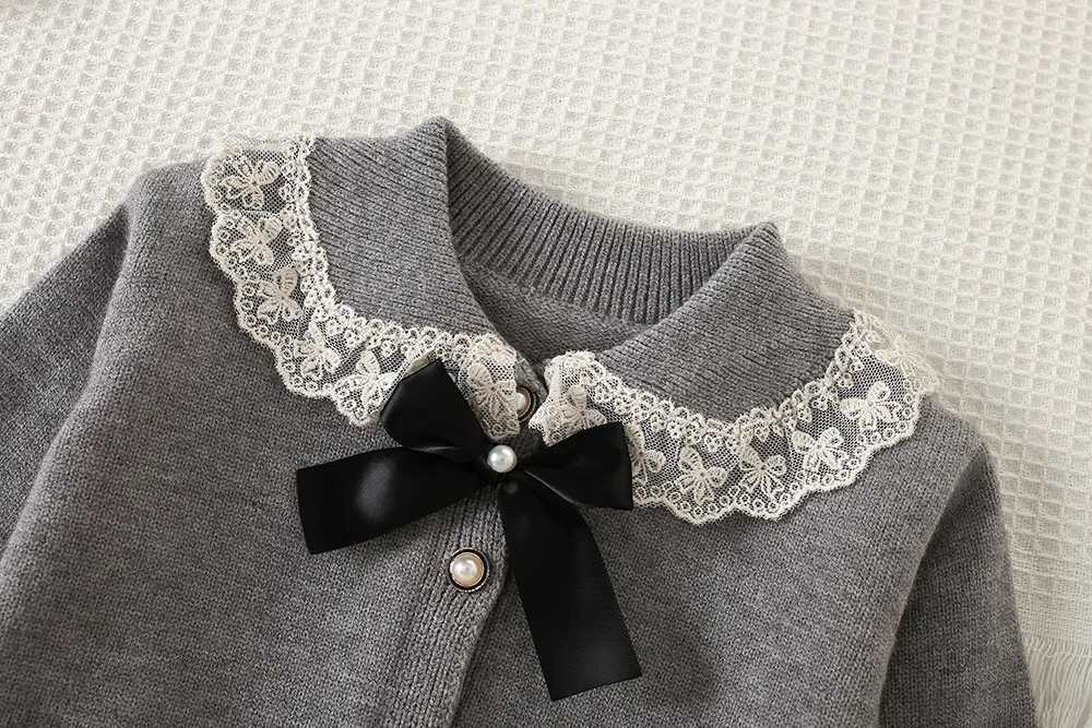Girls Knitted Clothes Sets Autumn Winter Children Woolen Jersey Sweaters Coats Skirts Kids Princess Dress Suit For Baby Outfits L250926UIMH