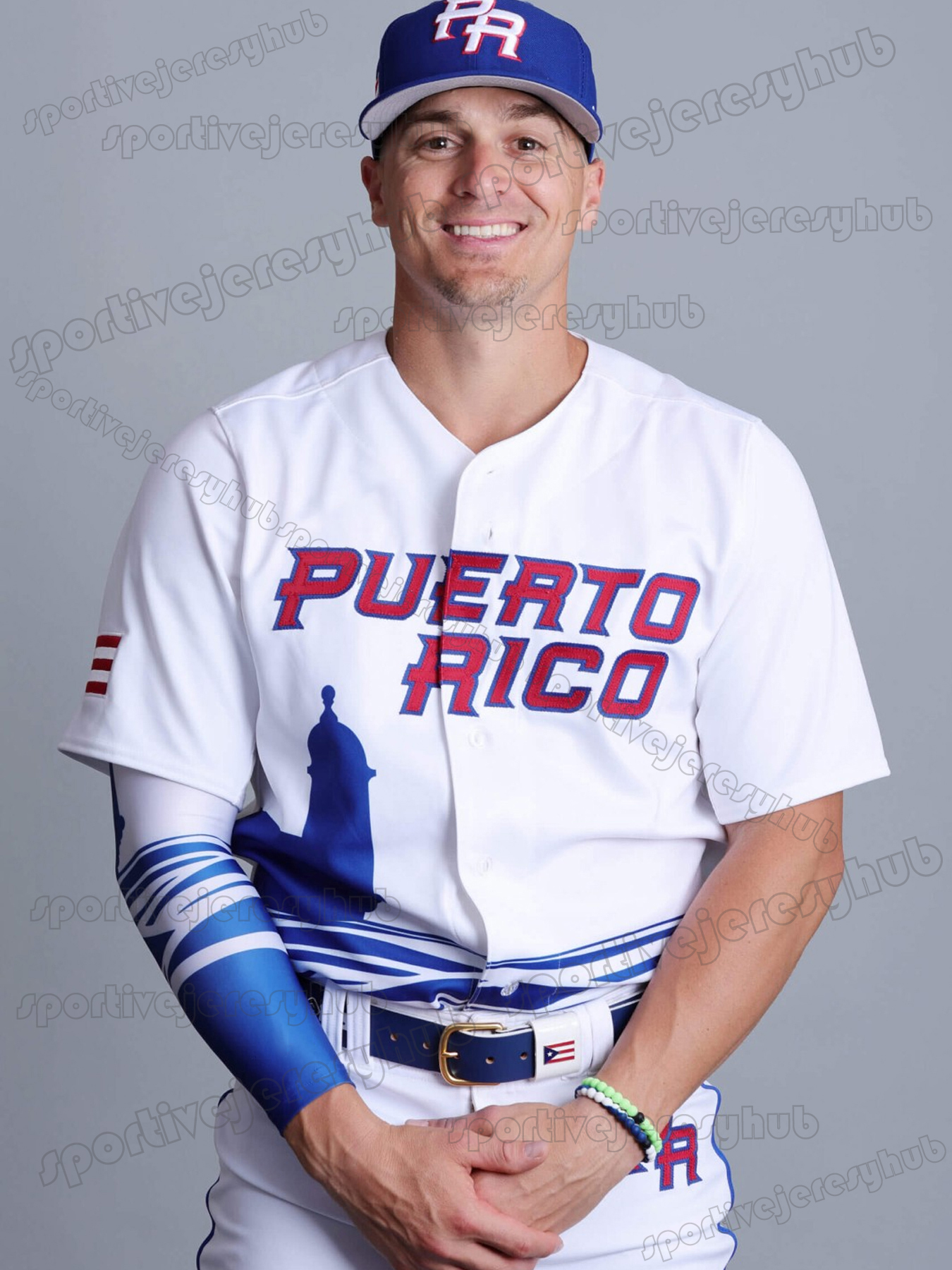 Francisco Lindor 2023 WBC Puerto Rico Jeresy Javier Baez Hernandez Melendez Vazquez Velazquez Stroman Diaz Lopez Custom Stitched Retro Uniform