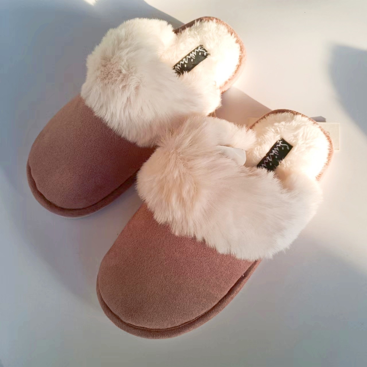 Furry Shoes TPR Sole Couple Autumn Winter Warm Home Cotton Slippers ddmymarket