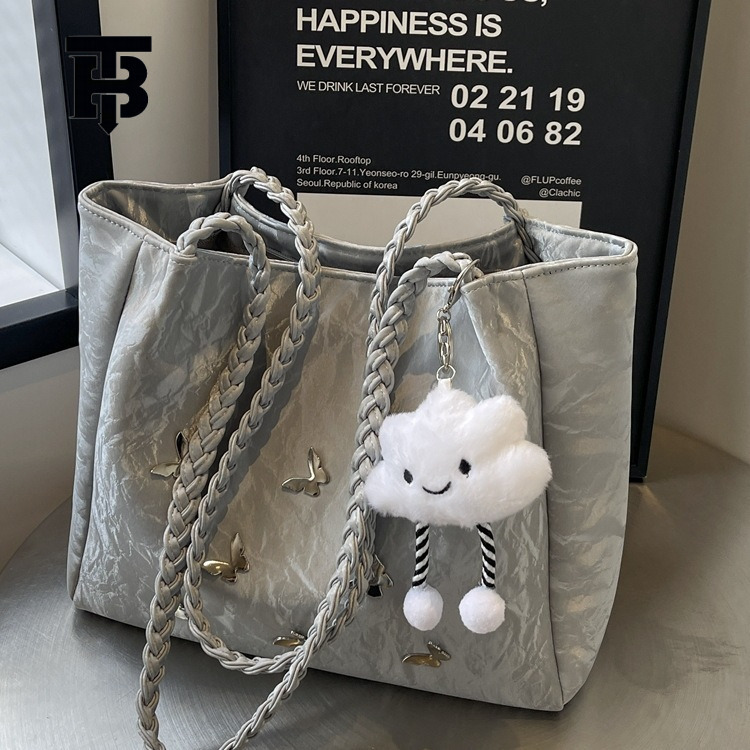 TB BHULAMTE Luxury Bag Designer Bag Large Capacity Bag For Women 2025 New Fashion Niche Butterfly Shoulder Bag Student Class Commuting Versatile Tote 