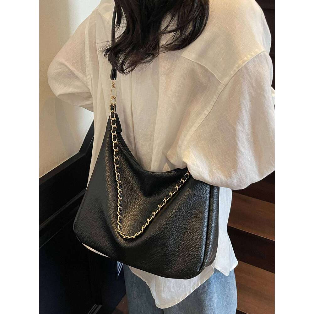 Designer Bags Ele Soft Leather Crossbody Women's New Large Capaci Simple Quali Versatile Commuter Single Oulder Tote Bag Hot Selling