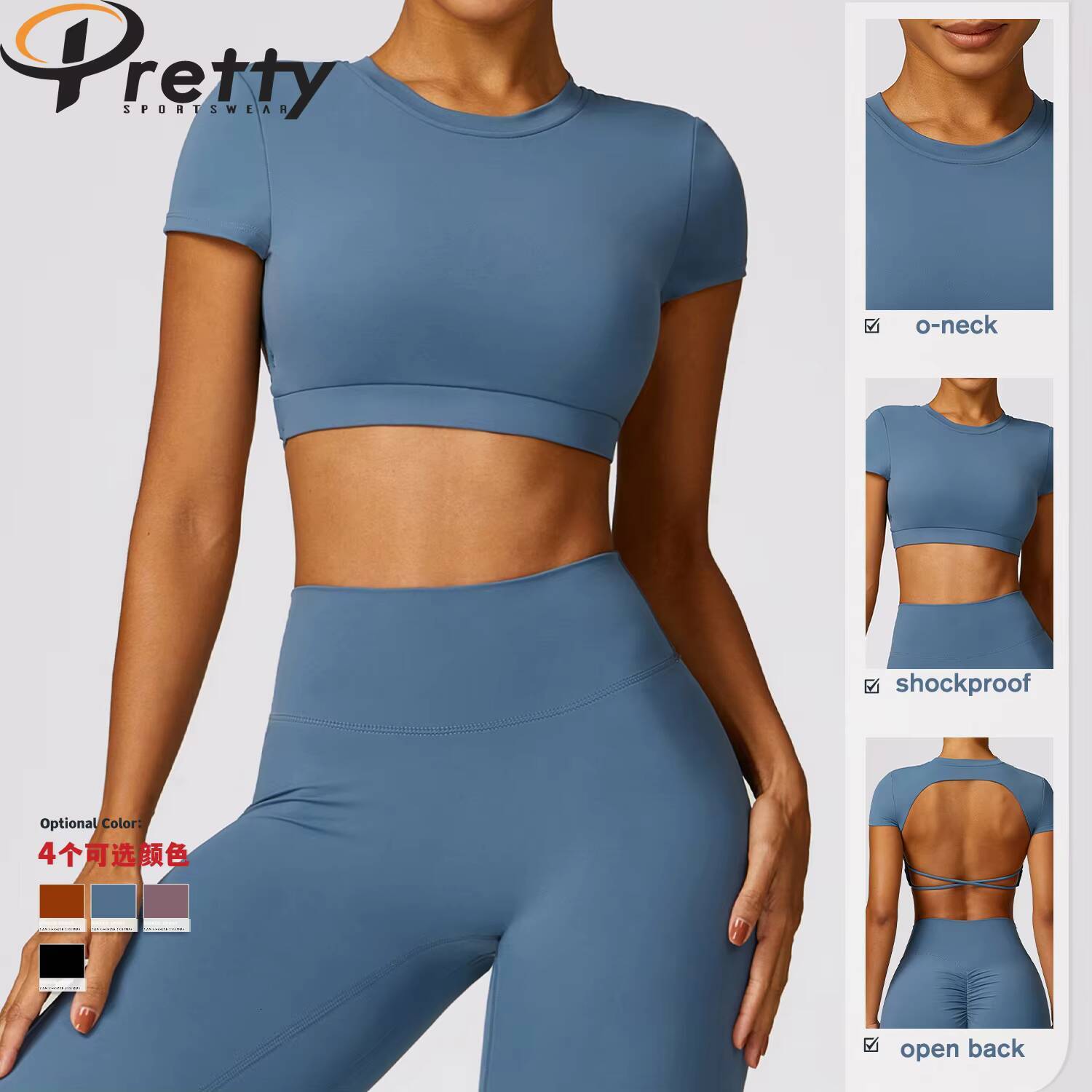 2024 New Arrival Breathable Womens Gym Fitness Sets Workout Clothes Sportswear Yoga Crop TopsLeggings Set Yoga Sets for Women