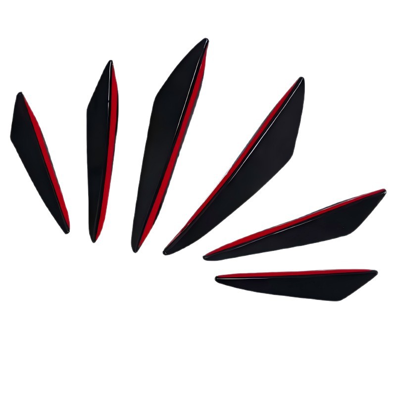 Universal Car Bumper Anti - Collision Strip, Carbon Fiber Moon - shaped Spoiler, Multifunctional Aero Knife for Body Kit-NO13