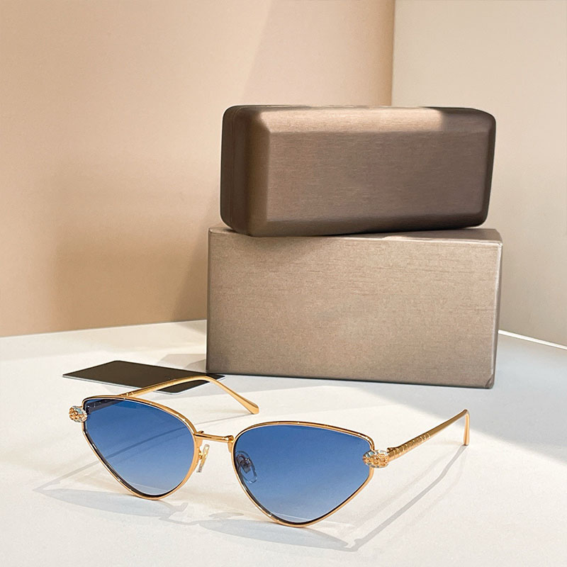 25ss New Fashion Design Cat Eye Sunglasses Fashion Designer cat eye womens sunglasses BV9022 Metal Frame Serpentine Legs Vacation Leisure High Street Style UV400