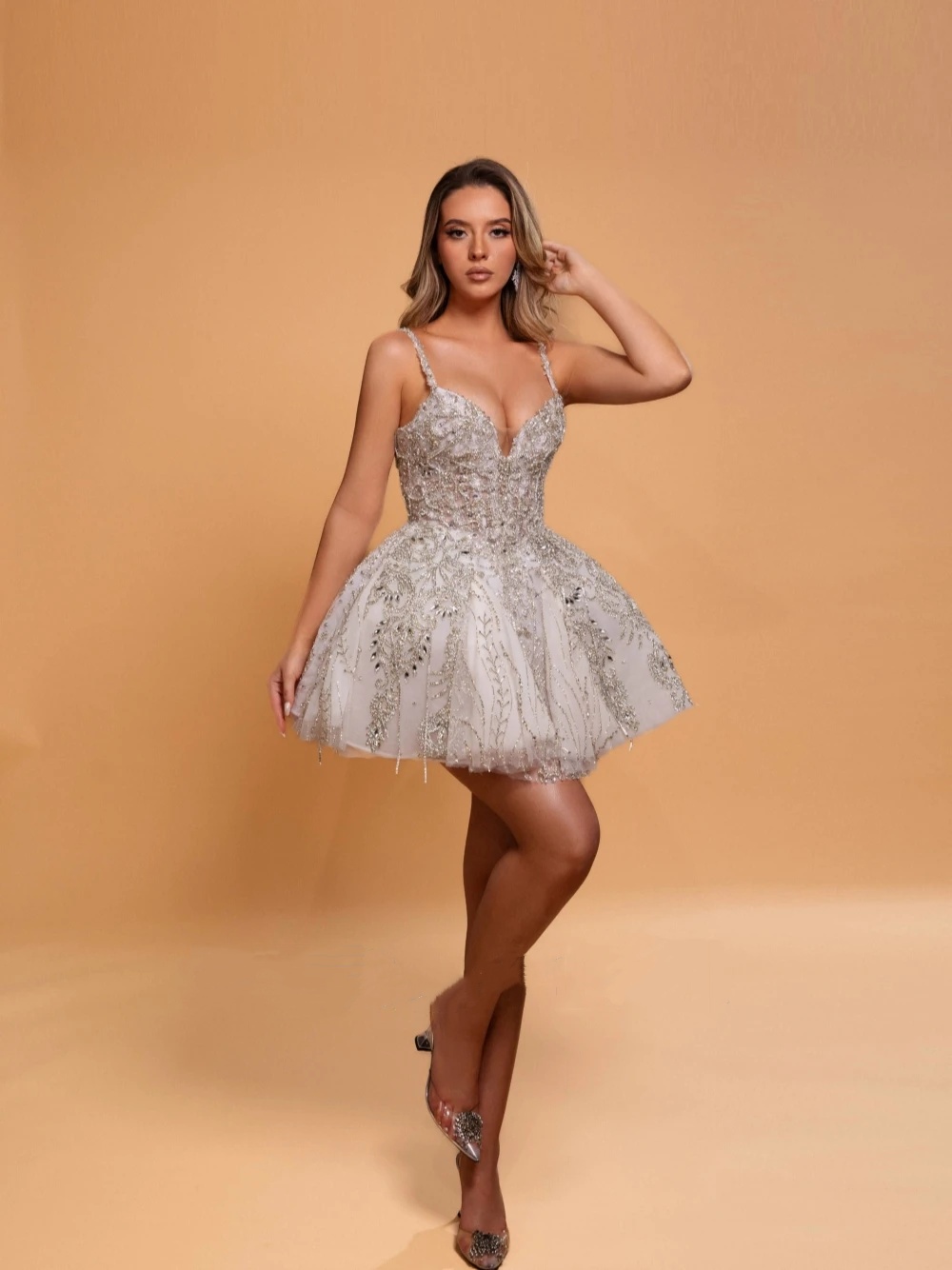 Luxury Cocktail Dresses Rhinestone Mini Evening Prom Gowns Spaghetti Strap Beading Tassel Customized Sleeveless Graduation Ball Club Party Dress