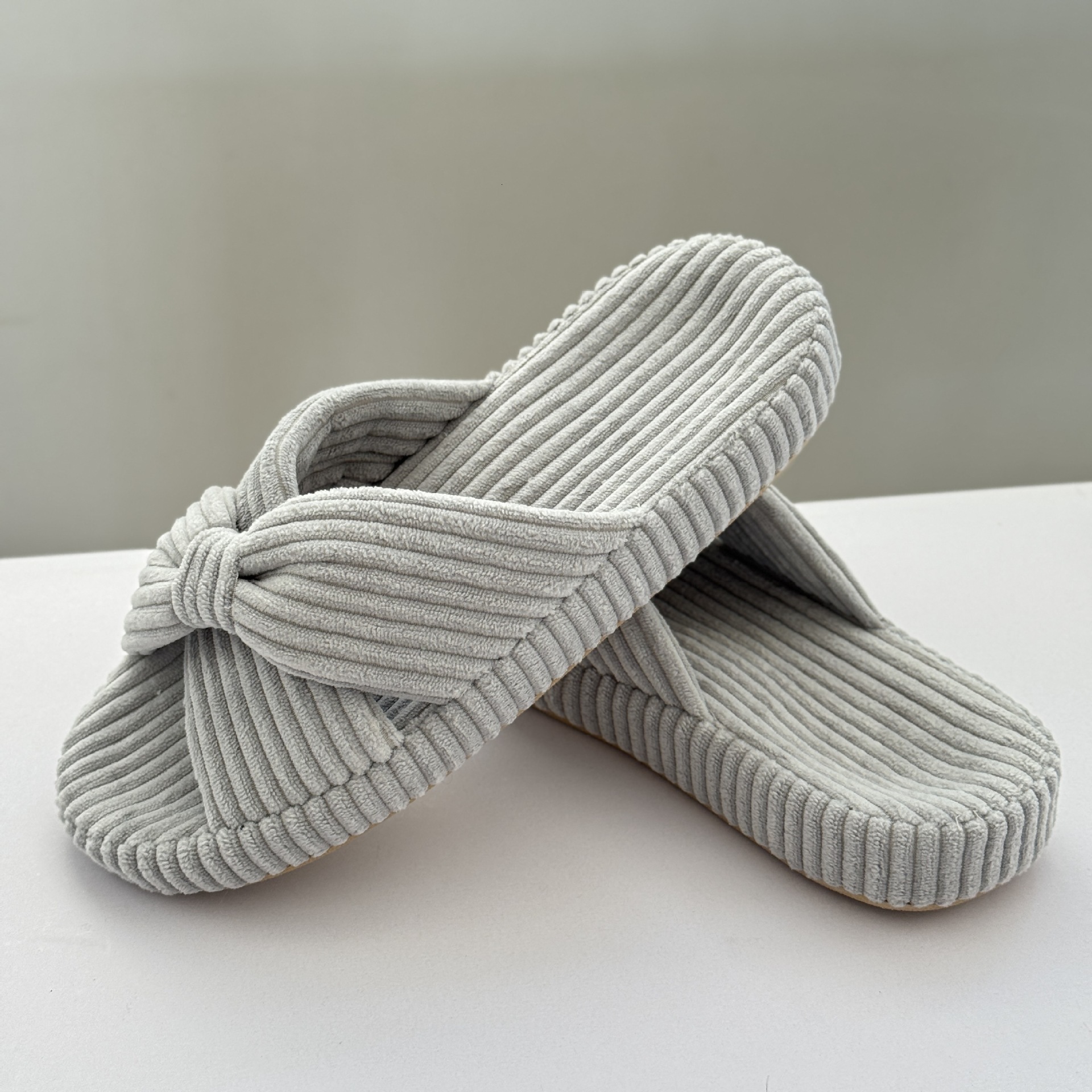 Plus Size Cross Flat New Style Girl Butterfly Home Soft Comfortable Cotton Slippers Cold Sticky Thick Sole ddmymarket