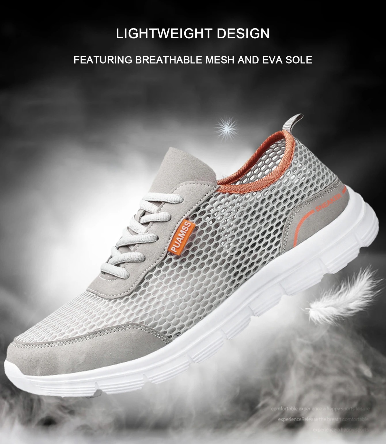 Men Sneakers Summer Mesh Running Shoes Lightweight and Breathable Sneakers Ergonomic Design Male Jogging Gear with Ventilation Pores Ideal Runners
