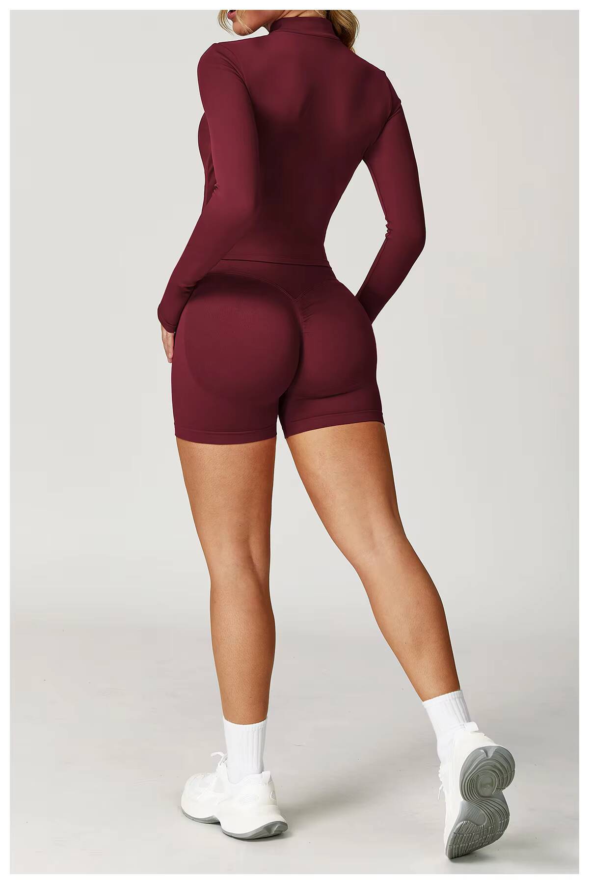 Wholesale Sportswear Zip up Running Training Jacket Halter Neck Sports Bra 3 Pieces Gym Workout Yoga Sets