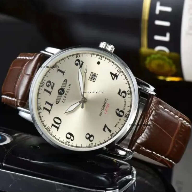 zeppelin designer classic quartz watches week calendar display sapphire crystal full functional man watch