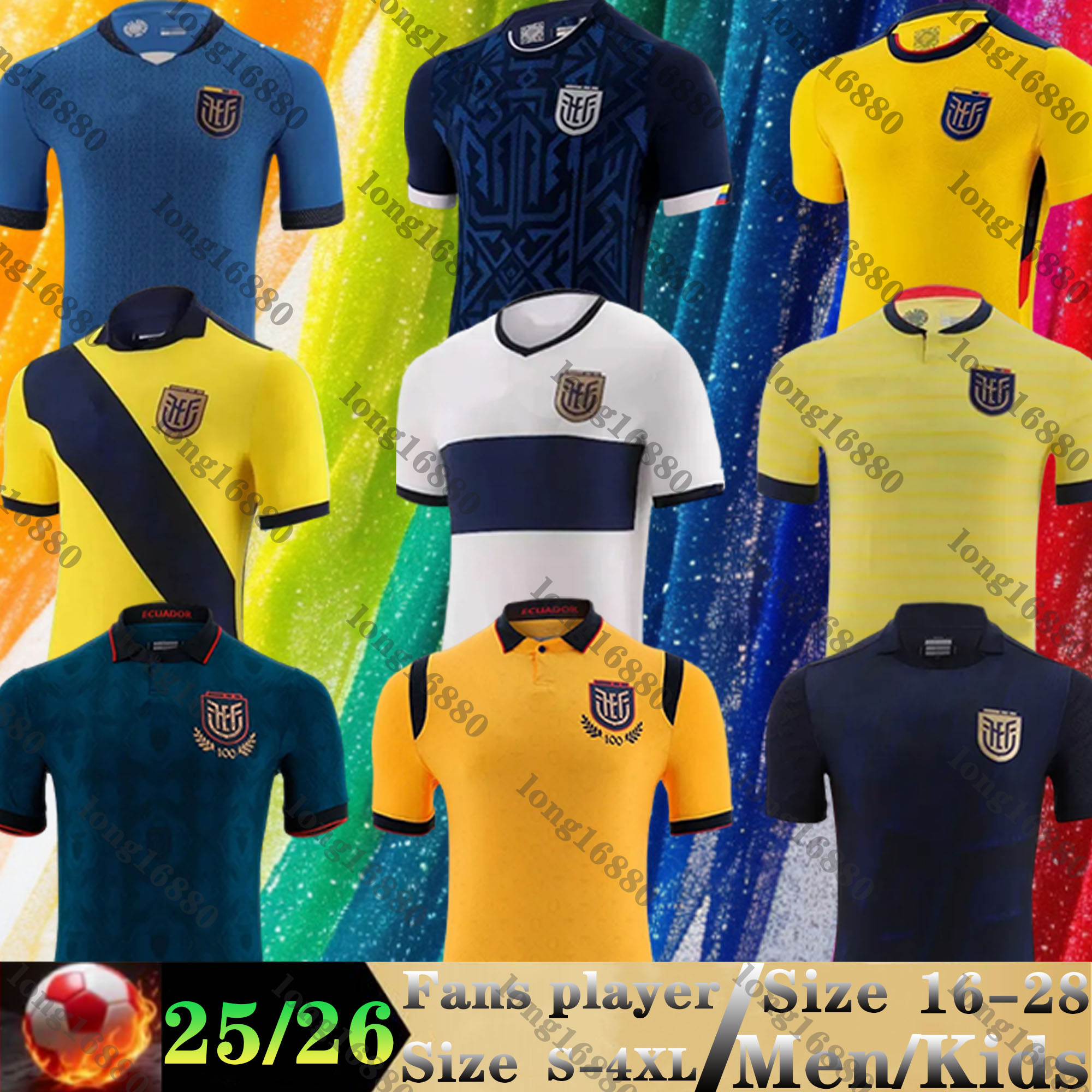 23 24 25 26 Ecuador home away Centenary soccer jersey IBARRA MENA PRECIADO 2025 2026 high quality mens football shirt yellow tops uniform PAEZ PACHO ESTUPINAN CAICEDO