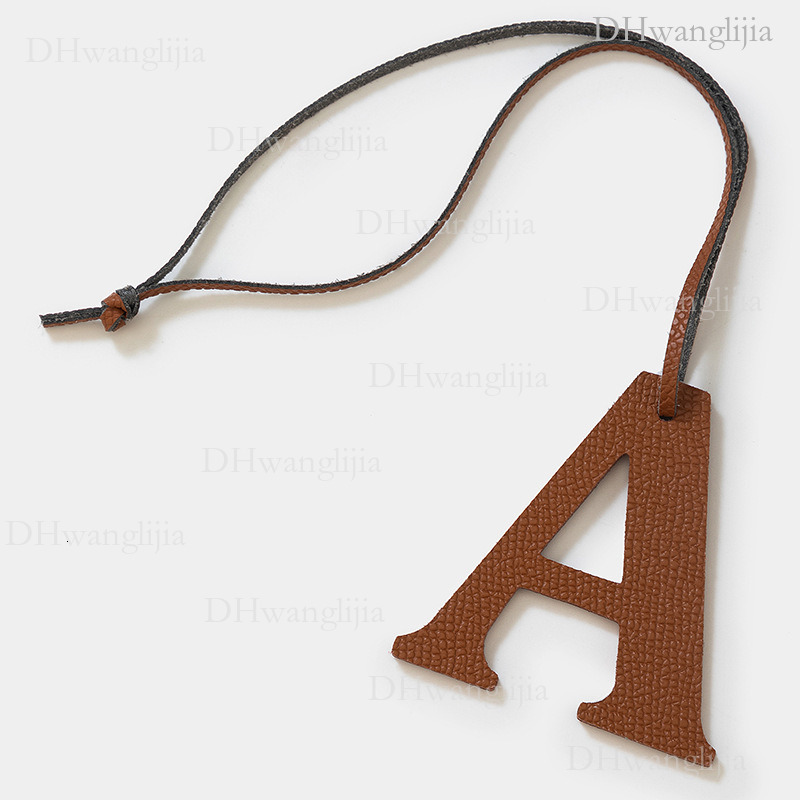 DH Luggage Accessories Live Broadcast Special English Uppercase Letter A Leather Accessories Windbox Bag Key Car Pendant