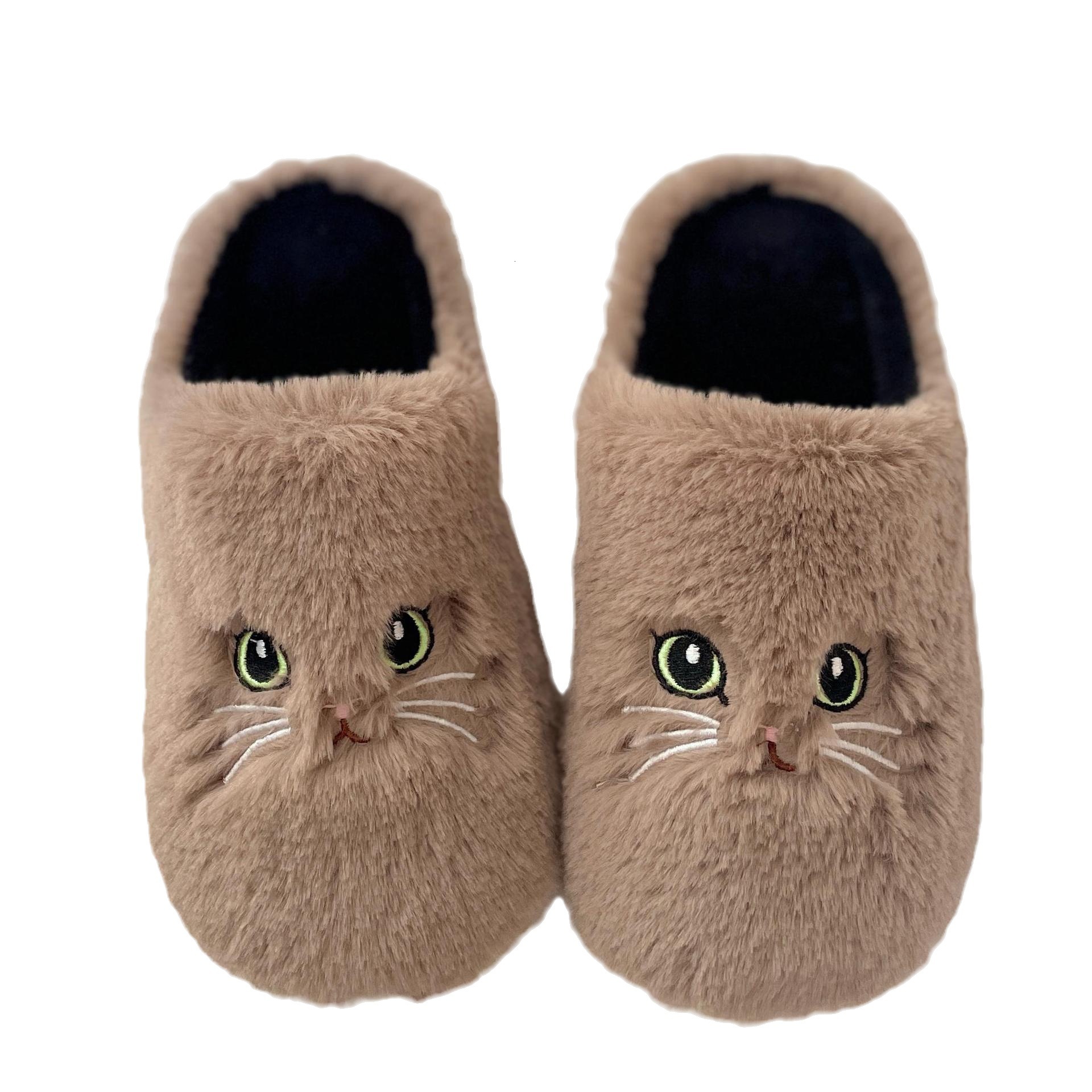 Autumn and Winter Indoor Cartoon Plush Cotton New Home Warm Cute Cat Slippers ddmymarket
