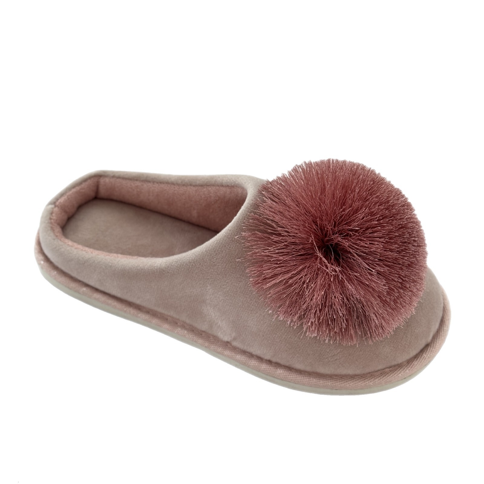 Fish Mouth Plush Tassel Ball Non-Slip Rubber Sole Home Comfort Preferred Women's Slippers ddmymarket