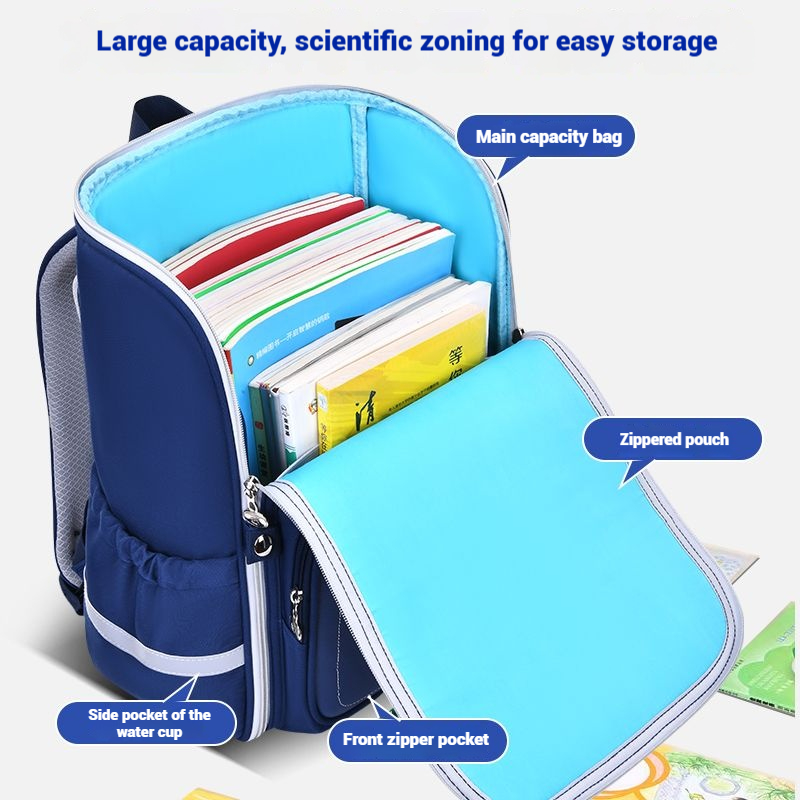 Primary School Students Large Capacity Shoulder Backpack Boys Girls Grade 1-6 Multi-color Waterproof fashion quality