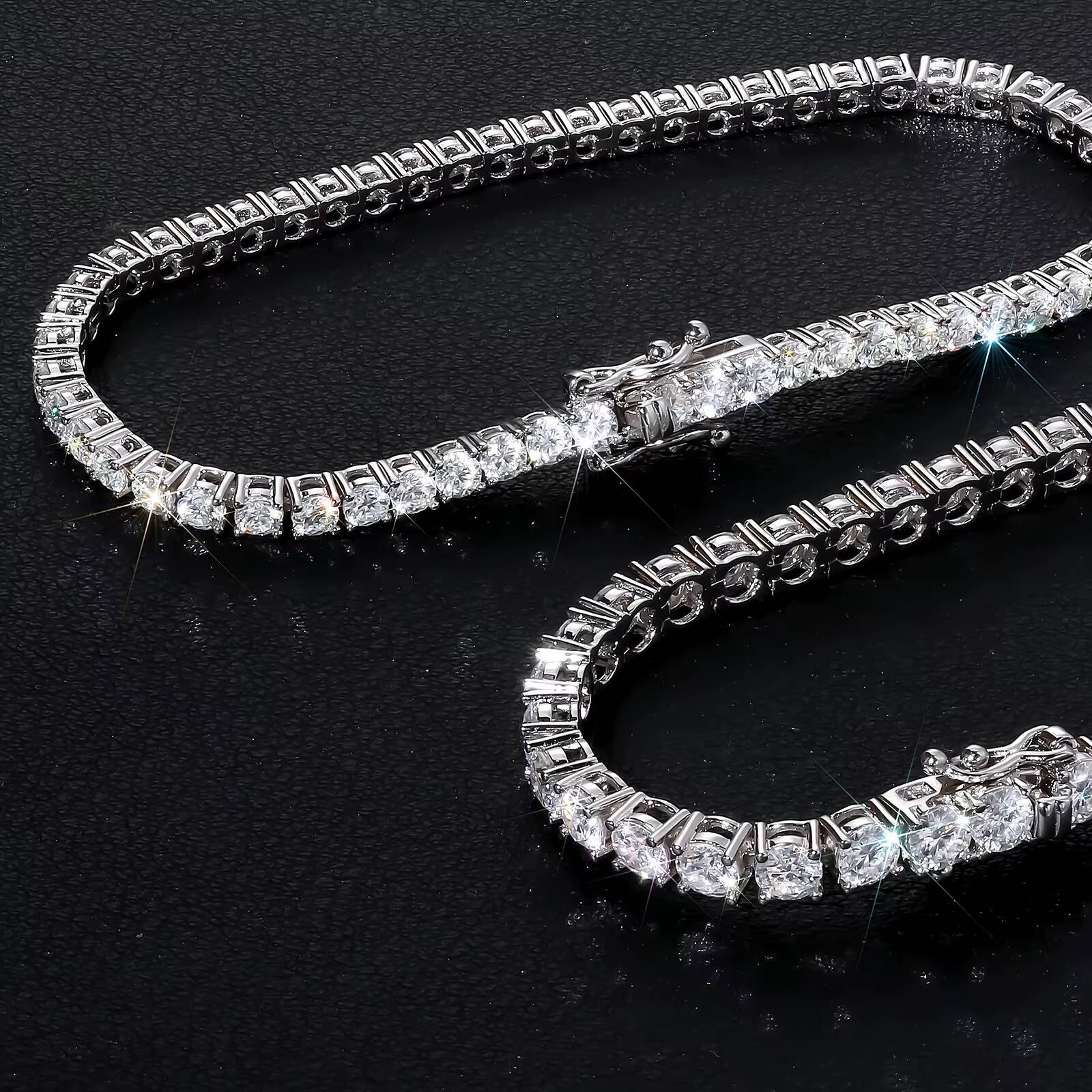 2345mm Moissanite Bracelet D Color VVS1 LabGrown Diamond Wedding Bridal Anniversary Gift Fine Jewelry Tennis Chain for Women
