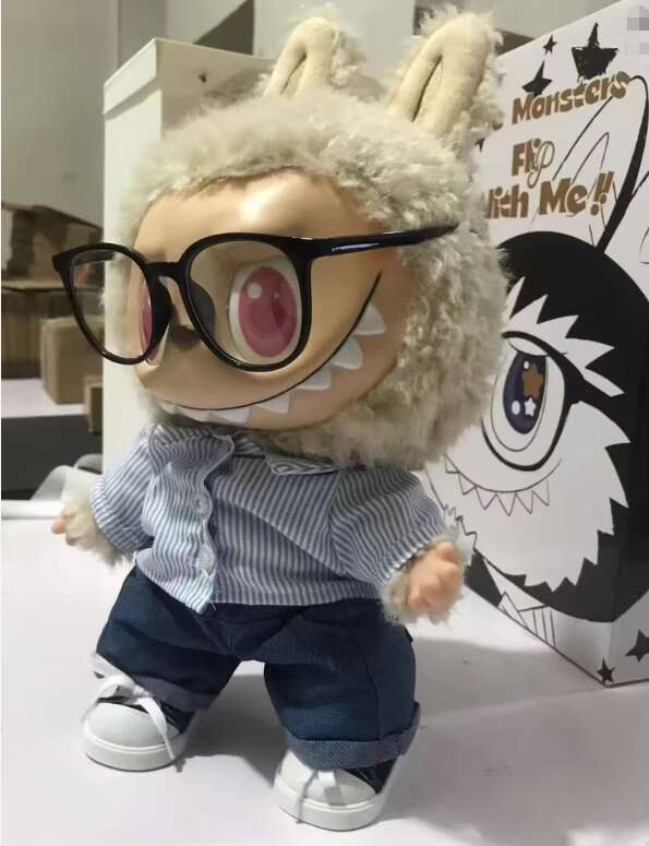 The MONSTERS Flip With Me Vinyl Plush Figure Labubu Anime Face Collection Model Doll Toys
